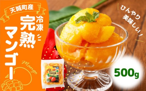 鹿児島県 徳之島 天城町産 冷凍 完熟 マンゴー 500g