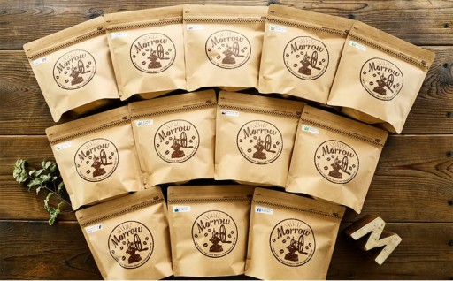 【定期便】自家焙煎 珈琲 Little Morrow 6ヵ月（100g×2種×6回） 【豆・粉】