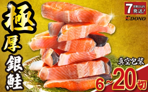 【スピード配送】 極厚 銀さけ 2切 真空包装 【選べる容量】 6切～20切