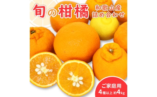 🍊🍊柑橘詰め合わせセット 家庭用４種以上 約4kg 和歌山産🍊🍊