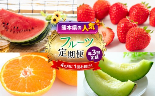 【定期便3回】季節の人気フルーツ 熊本県なごみ町