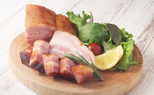 岡山ピーチポークベーコン ブロック 350g