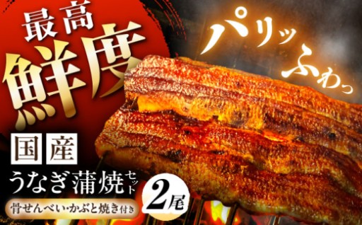 岐阜・白川町産 備長炭焼き国産うなぎ蒲焼2尾