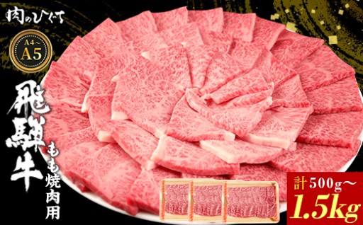 【GWのBBQや焼肉に！】飛騨牛 もも 焼肉用 500g～1.5kg 肉のひぐち