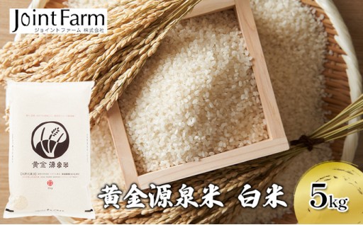 黄金源泉米（白米）コシヒカリ5kgのご案内