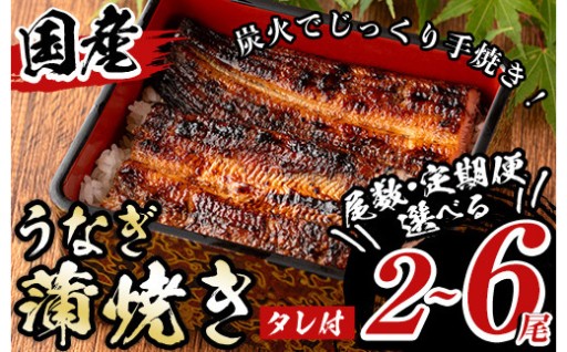 《尾数・定期便選べる！》タレ付き！国産うなぎ蒲焼き(計2～6尾/定期便:2尾×3回)  【尾方屋】