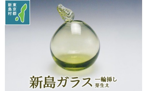 東京都新島産 新島ガラス 芽生え一輪挿し 花器