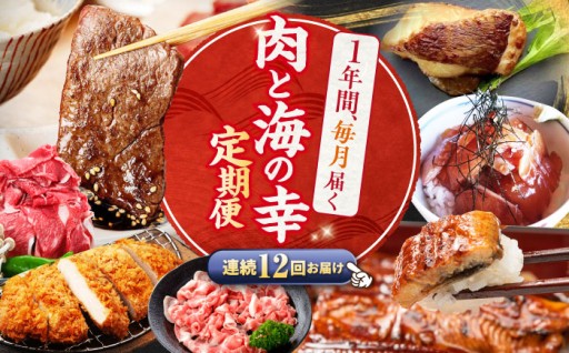 【迷ったらこれ！！】【12回定期便 】お肉と海の幸～見つけた！西海の宝物定期便～