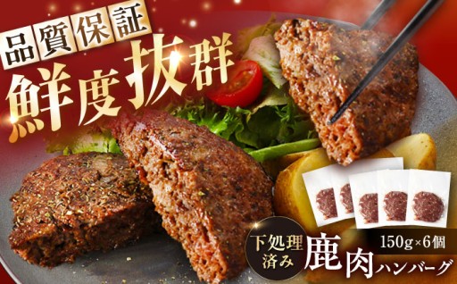 恵那の山の恵み！鹿肉ジビエハンバーグ6袋