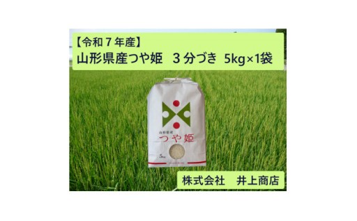 令和7年産山形県産つや姫　3分づき5kg×1袋【1728613】