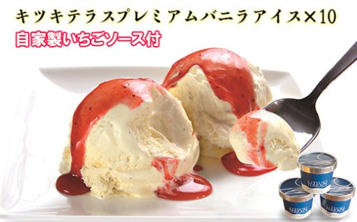 プレミアムバニラアイス×10自家製いちごソース付