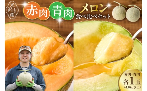 令和8年産 赤肉青肉メロン 食べ比べセット🍈✨
