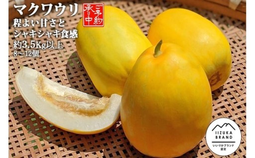 いいづかブランド認定品！程よい甘さとシャキシャキ食感のマクワウリ🍈