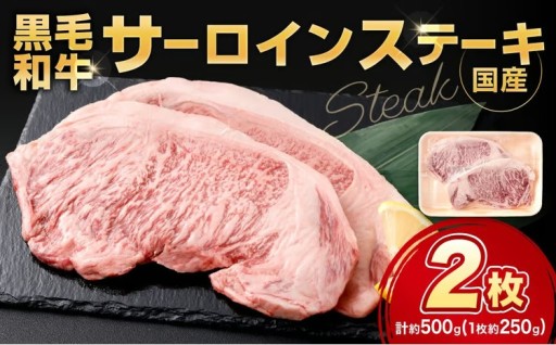 黒毛和牛サーロインステーキ 約500g（250g×2枚）