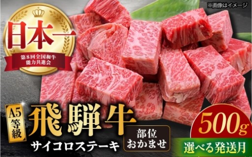 【手軽に飛騨牛を！】サイコロステーキ 500g