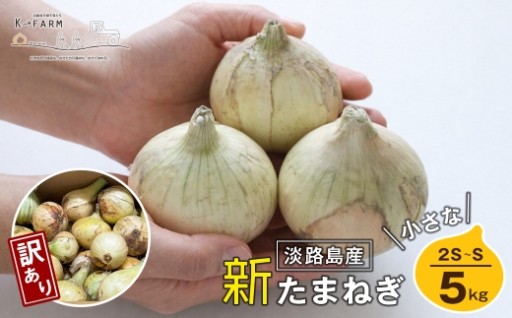 【訳あり】【新たまねぎ】小さな淡路島たまねぎ 2S～Sサイズ 5kg