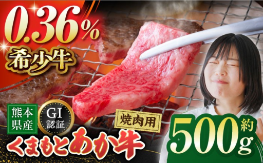 GI認証 くまもとあか牛 焼肉用 約500ｇ