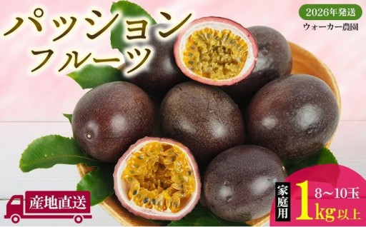 2026年発送【先行予約】家庭用パッションフルーツ 1kg以上【ウォーカー農園】