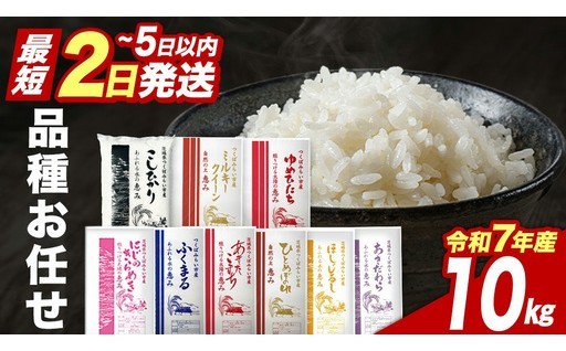 ＼ 家計に嬉しい ／ 品種はおまかせ！お米10kg (5kg×2袋)