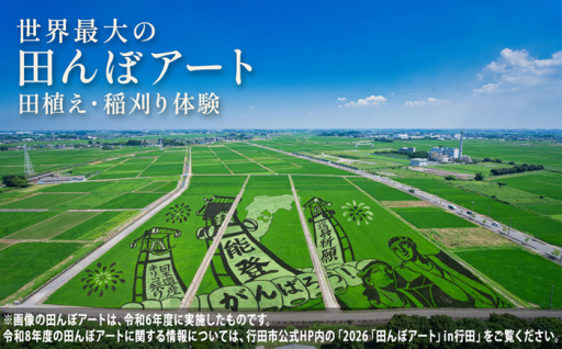 世界最大の田んぼアート田植え・稲刈り参加体験