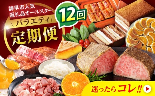 【12回定期便】バラエティ定期便 諫早市人気返礼品オールスター