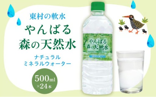 東村の軟水【やんばる 森の天然水】ナチュラルミネラルウォーター　500ml×24本 