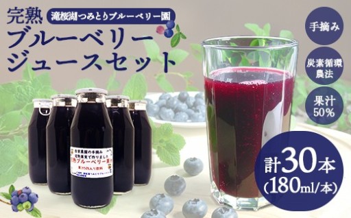 完熟ブルーベリージュース180ml×30本