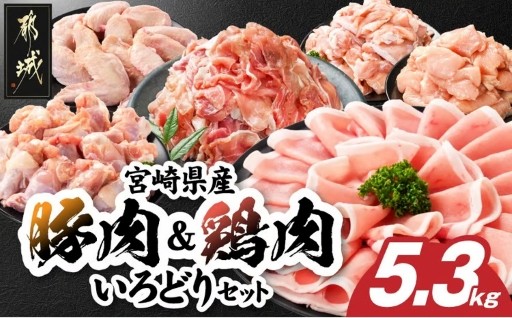 都城市より～宮崎県産豚肉&鶏肉いろどり5.3kgセット