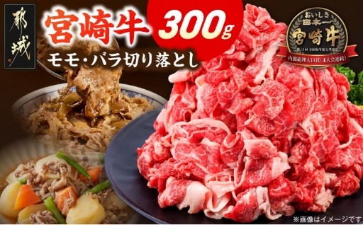 都城市より～宮崎牛モモ・バラ切り落とし300g