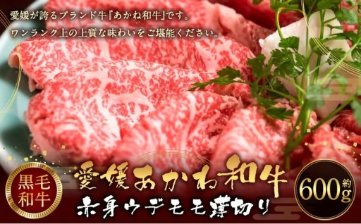 愛媛あかね和牛 赤身ウデモモ薄切り（すき焼き・しゃぶしゃぶ用）約600g