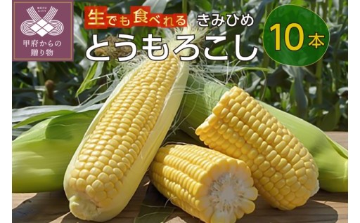 きみひめとうもろこし10本 山梨県甲府市限定生産