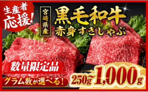 宮崎県産黒毛和牛赤身すきしゃぶ