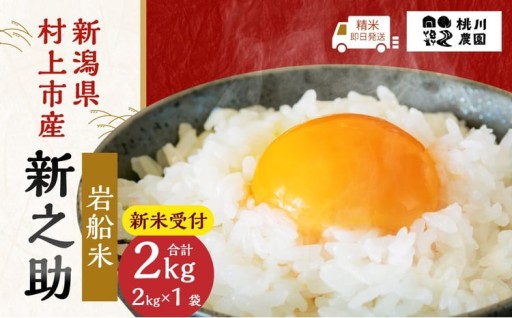 【新米受付・令和8年産米】新潟県村上市産 特別栽培米 新之助 2kg