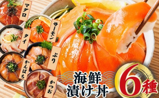 ＜お試しサイズ＞海鮮 お魚 漬け丼 6種 セット