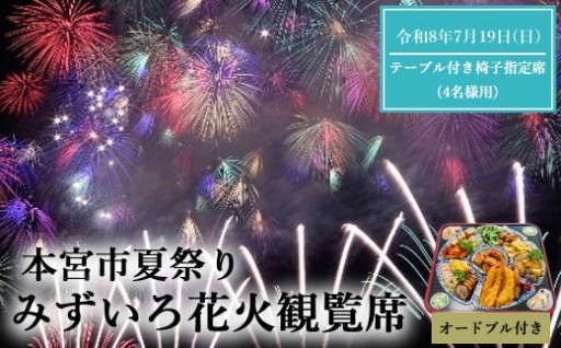 第20回本宮夏まつり『もとみやみずいろ花火』観覧席