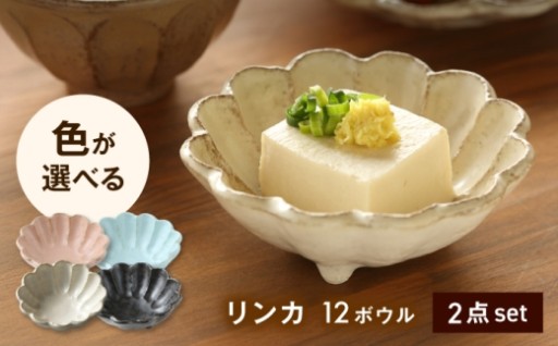 【リンカ 12ボウル 2点セット】 食卓に咲く、手仕事のぬくもり。
