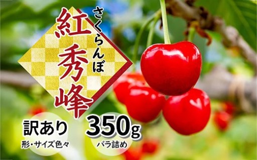 【🍒申し込みは今週末まで！🍒】さくらんぼ 紅秀峰 訳アリ 350g（バラ詰め） 山形県飯豊町産