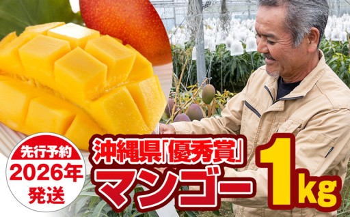 【2026年発送】芳醇な香り　とろける食感　沖縄県「優秀賞」マンゴー1kg