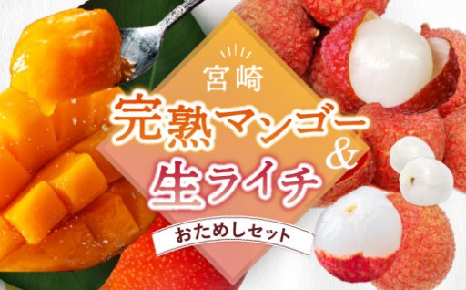 🥭🍃 完熟マンゴー＆国産生ライチセット 🍃🥭