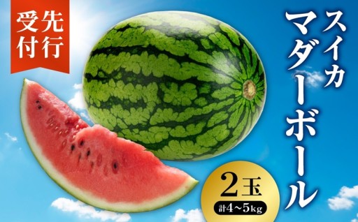 【北海道札幌市】【先行受付】スイカ ｜ 北海道産 西瓜 小玉スイカ マダーボール 2玉 🍉🍉🍉