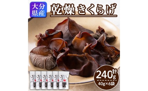 大分県産 きくらげ (計240g・40g×6袋)
