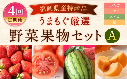 【福岡県産 特産品 年4回定期便】うまもぐ厳選 野菜果物セットA