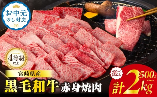 【宮崎県都農町】＼🥩選べる内容量・発送時期🚚／黒毛和牛赤身焼肉