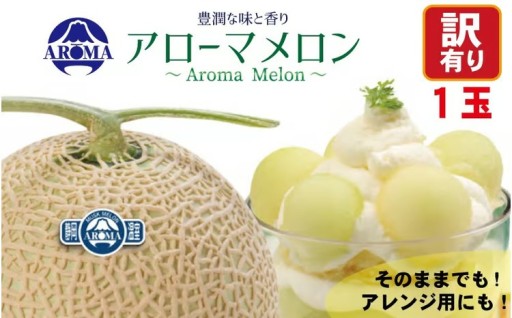 ＜訳あり＞アローマメロン 1玉入＜通年出荷＞