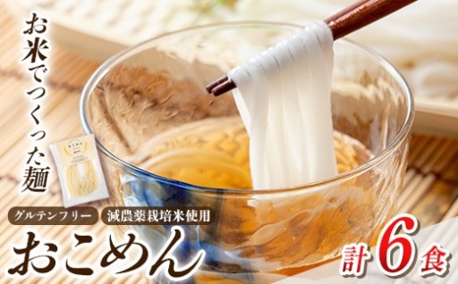 おこめん(中麺) 1食100g(計6食)