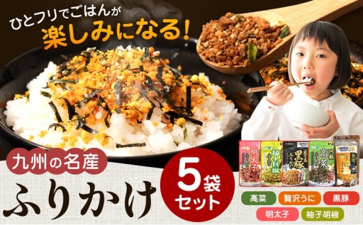 九州の名産ふりかけ 5袋 セット