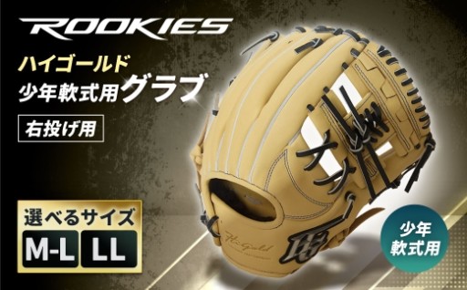 【選べるサイズ】 ハイゴールド少年軟式用グラブ