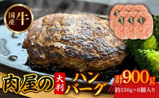国産牛ハンバーグ(計900g・150g×6個)