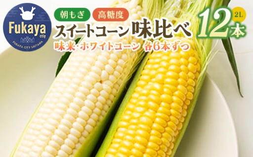 朝もぎスイートコーン 味くらべ　2L 計12本