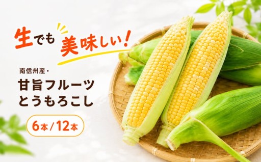 生でも美味しい! 南信州産 ・ 甘旨 フルーツとうもろこし
